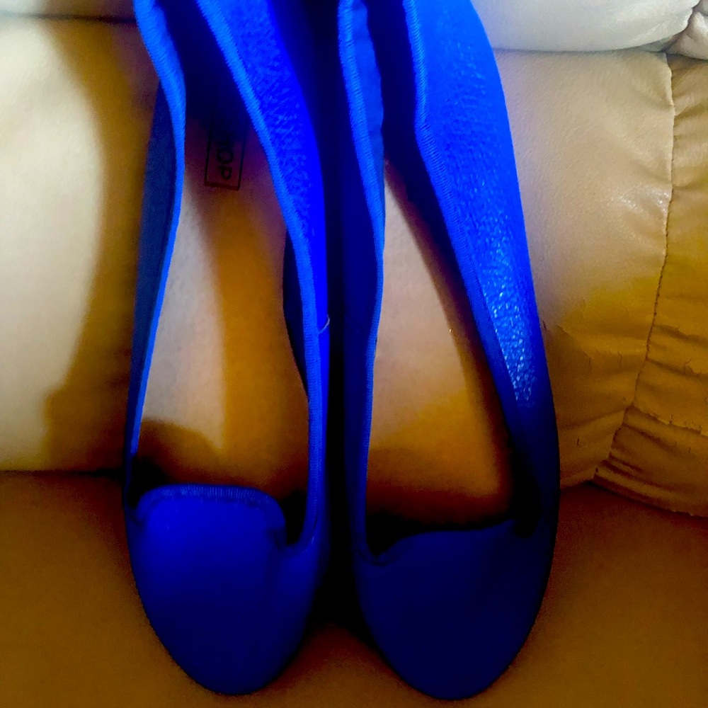 SiE 40 (9) top shop mandarin blue tumbled flats